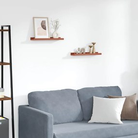 Falpolc polcokkal tárolóval 2 pcs Piros 40 x 9 x 3 cm Faanyag