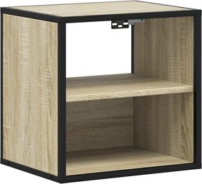vidaXL sonoma tölgy színű falra szerelhető éjjeliszekrény 40x31x39,5cm