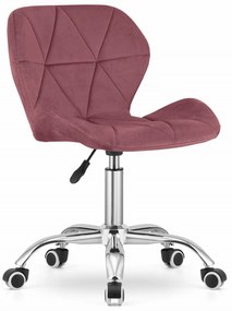 AVOLA VELVET irodai szék, sötétrózsaszín