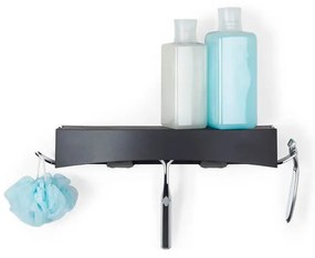 Clever Flip Shower Shelf fekete öntapadós fali polc - Compactor