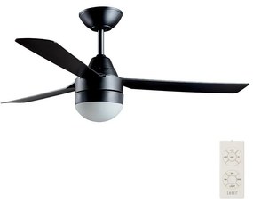 BAYSIDE 531018 - Mennyezeti ventilátor MEGARA 2xE14/15W/230V fekete + távirányító 531018