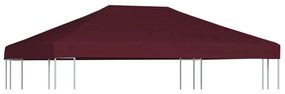 bordó pavilon tetőponyva 310 g/m² 3 x 4 m