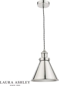 LAURA ASHLEY 3756102-Q RUFUS Modern Függesztett Lámpa Csiszolt Króm E27 IP20