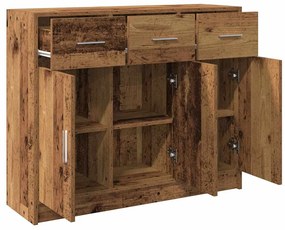 antik fa színű szerelt fa tálalószekrény 91x28x75 cm