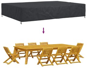 Kültéri bútorhuzat Fekete 350 x 260 x 90 cm 210D
