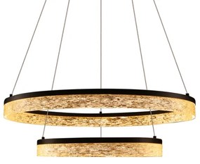 LED csillár kábelen FROZI LED/38W/230V átm. 60 cm fekete