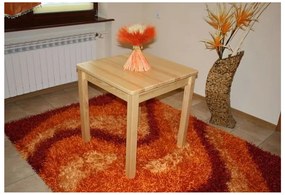 Tömörfa asztal, négyzetes, 70x70 cm, világos borovifenyő