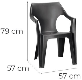 Carter 4+1 kerti bútor garnitúra szett dió-grafit