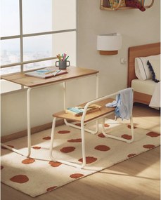 Krémszínű mosható-kézi szövésű pamut gyerek szőnyeg 90x150 cm Tandani – Kave Home