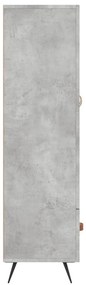betonszürke szerelt fa magasszekrény 69,5 x 31 x 115 cm