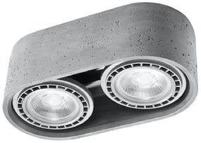 Szürke spotlámpa 27x14 cm Spattio - Sollux