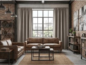 OXFORD szürkésbarna függöny 140x250 cm Felfüggesztés: Fém gyűrűk