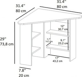 Corner Anthracite íróasztal