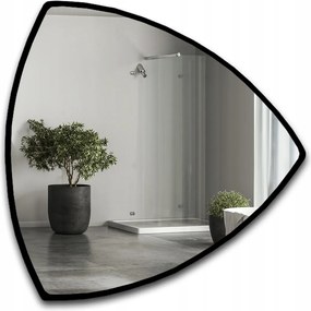 Karo háromszög alakú tükör fekete keretben 80x80 dekoratív