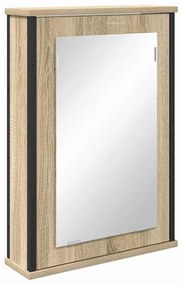 Fürdőszoba bútor szett 3 pcs sonoma tölgy 33 x 33 x 185.5 cm