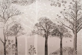 Dekoratív Fotótapéta Furnér Flizelin Finom fák 104x70 Ragasztó