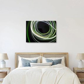 Kép zöld vonalak (üvegen) (70x50 cm)