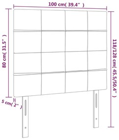 rózsaszín bársony LED-es fejtámla 100x5x118/128 cm