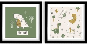 Gyerek kép készlet 2 db-os 33x33 cm Hello – Wallity