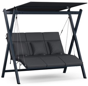 FlexiSwing, hollywoodi hinta, 3 üléses, állítható háttámla, napellenző, időjárásálló
