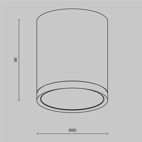 Maytoni C086CM-GX53-MRD-B - Spotlámpa HOOP 1xGX53/15W/230V fekete