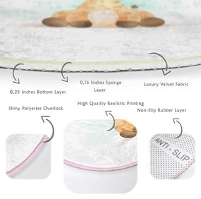Fehér gyerek szőnyeg ø 120 cm Comfort – Mila Home