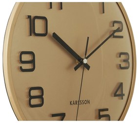 Karlsson 6022GD dizájner falióra, arany, átmérő 30cm