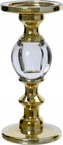 Gyertyatartó arany üveg díszített dekoratív Gömb Elegáns 25cm