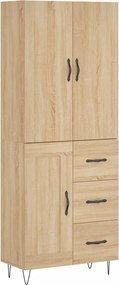 vidaXL sonoma tölgy szerelt fa magasszekrény 69,5 x 34 x 180 cm