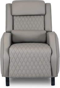 Elegáns Dönthető Relaxfotel Szürke Eco-bőr Kárpittal. VIPER