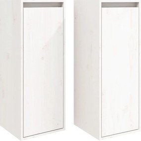 vidaXL 2 darab fehér tömör fenyőfa faliszekrény 30 x 30 x 80 cm