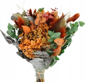 Szárított virágokból készült csokor vázába és őszi ajándéknak száraz csokor