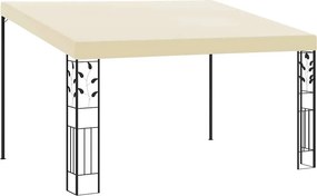 vidaXL krémszínű falra szerelhető pavilon 4 x 3 x 2,5 m