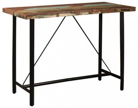 5-részes tömör újrahasznosított fa és valódi bőr bárszett