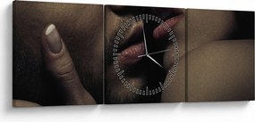 Kép - csók (órával) (90x30 cm)