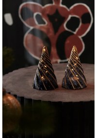 Fekete elemmel működő fénydekoráció készlet 2 db-os ø 6 cm Vilma Tree – Sirius