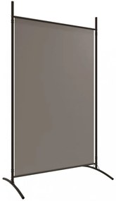 5 paneles antracitszürke szövet térelválasztó 433x180 cm