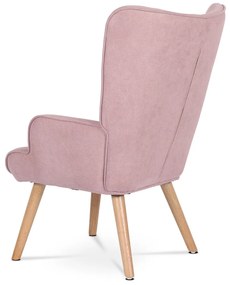 Fülkés fotel lábtartóval PINK2, rózsaszín