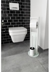 WENKO 24983800 - WC szett RAVINA 20x70 cm rozsdamentes acél/fehér