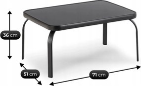 Kerti bútor szett szürke színben – MINNESOTA