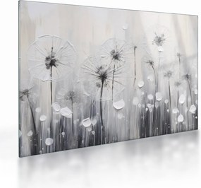 Üveg kép - Pitypang, festés (70x50 cm)