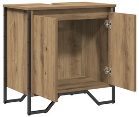 Fürdőszobai Mosdószekrény Tölgy 60x35x50 cm Szerelt Fa