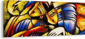Kép - olajfestmény, szerelmesek (120x50 cm)