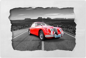 Poszterek 90x60 Piros autó autópálya