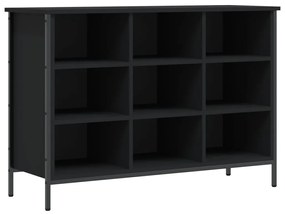 fekete szerelt fa cipőszekrény 100 x 35 x 70 cm