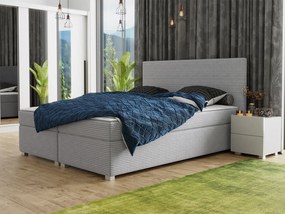 Franciaágy 180 cm Moritena (szürke + fekete) (ágyráccsal és matraccal) (tárolóhellyel). 1104395
