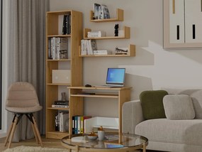 MOBI 3P fali polcok 80/60/40x20x14 cm, tölgy (3 részes)