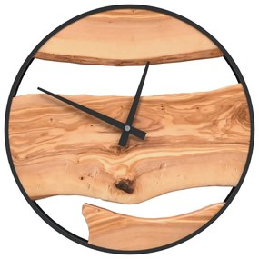 barna vas és olívafa falióra Ø35 cm