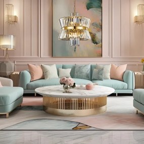 Csillár láncon AURELIA 12xE14/40W/230V arany