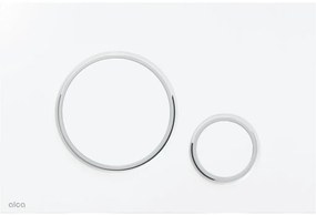 Alcaplast nyomólap - dupla nyomógomb - THIN 7 - FEHÉR-FÉNYES / KRÓM-FÉNYES